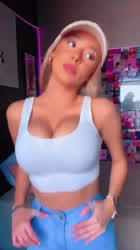 Big Tits Blonde Boobs Bouncing Bouncing Tits TikTok gif