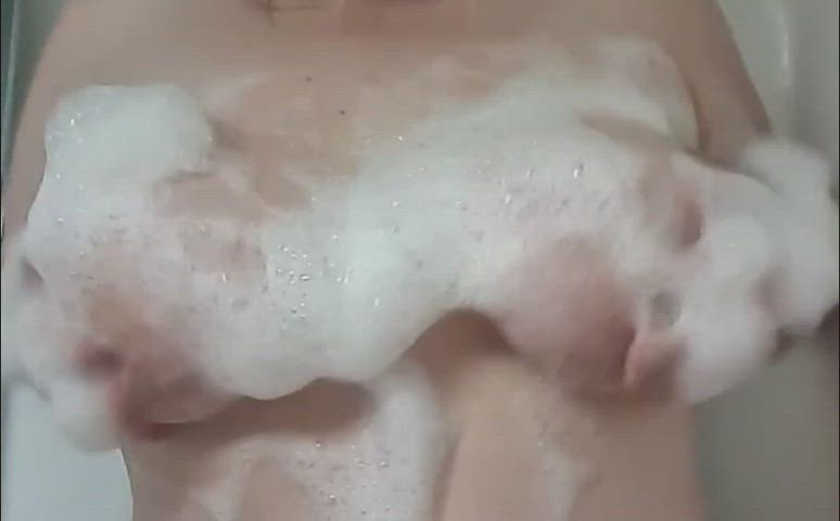 Bathtub Natural Tits Soapy gif