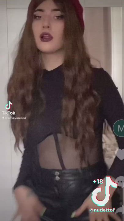 Babe Small Tits Tattoo TikTok gif