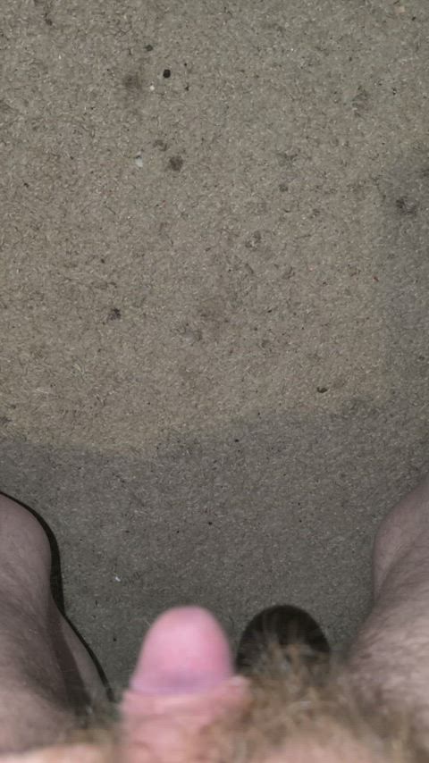 chubby pissing small cock peeing gif