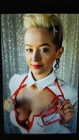 blonde celebrity cum cumshot facial gamer girl onlyfans short hair tribute gif