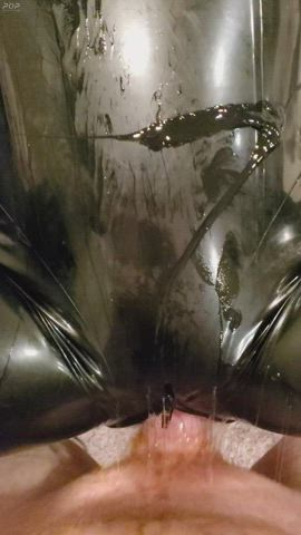 Latex catsuit