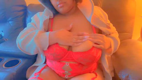 bbw boobs lingerie gif