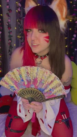 boobs chubby cosplay costume cute natural tits onlyfans solo tits gif