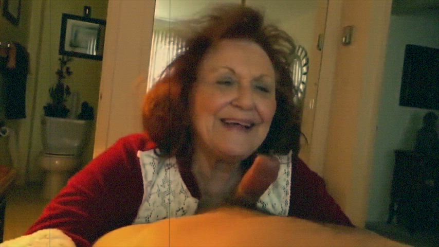 ass spread blowjob facial granny pussy spread gif