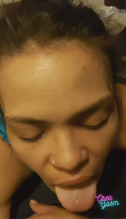 Cum Facial Handjob gif