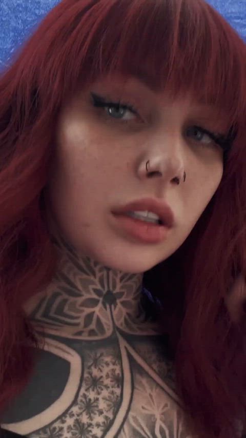 finger in mouth mistressmercyrage sfw bdsm-humiliation mean-girls suicide-girls gif