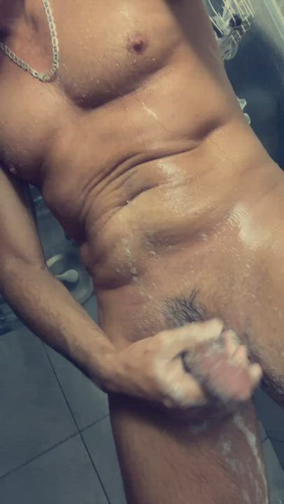 Big Dick Daddy Masturbating gif