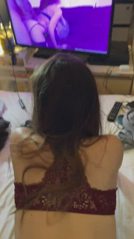 She just wanted to watch the video she made with another guy