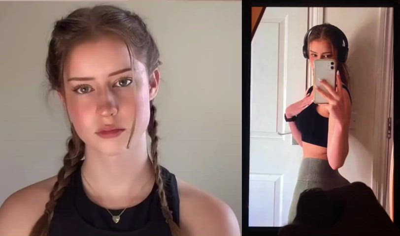 ass big ass blonde cock cum cumshot jerk off reaction white girl gif