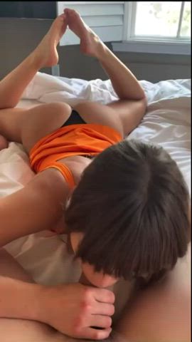 Blowjob Handjob Riley Reid gif