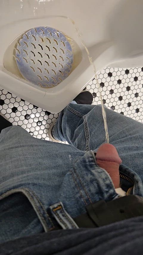 cut cock gay little dick pee peeing piss pissing male-pissing small-cocks gif