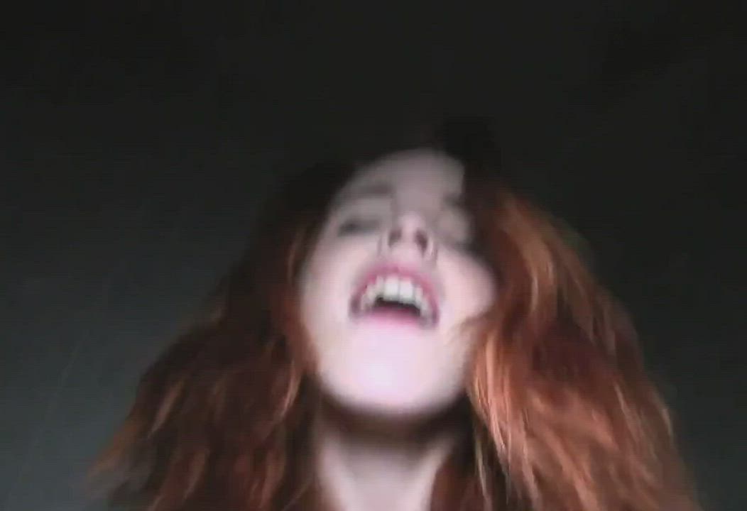 amateur cowgirl pov redhead riding gif