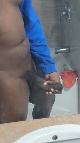 bbc big dick hairy cock jerk off uncut gif