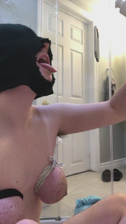 Mask Piss Solo gif