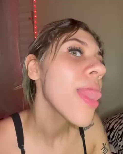 long tongue tongue tongue fetish gif