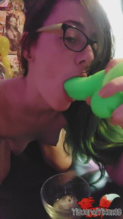 [OC] I want you to fill me with cum while I drool all over my new dildo!