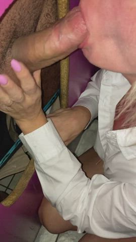 Sucking a Thick Latino Cock Through the Gloryhole. We Eventually Shared a Booth While
