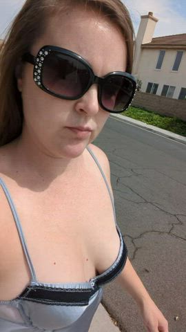 walking to my mailbox in lingerie