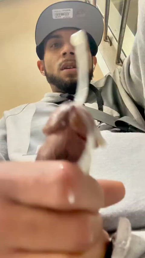 cum cumshot gay jerk off male masturbation nsfw public real-cock gif