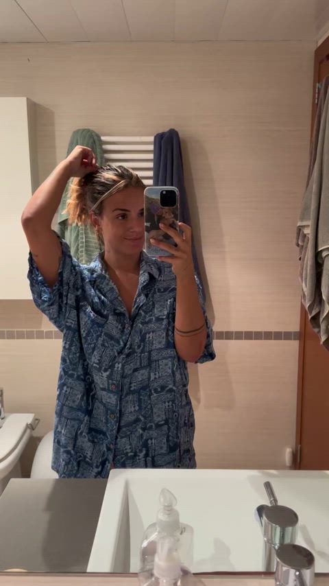 big tits blonde homemade mirror onlyfans pierced spanish tits gif