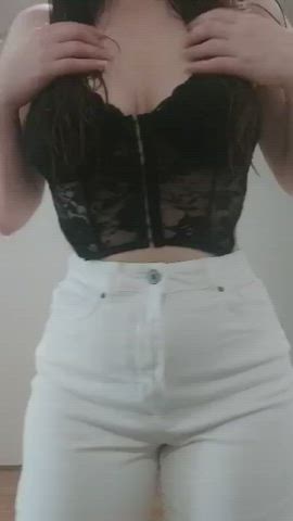 Who likes my new top? Easy access to show them off to you [F]