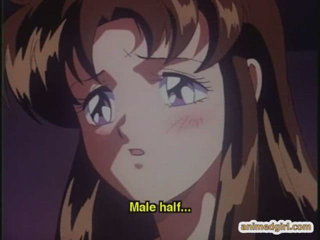 animation anime blowjob fingering futanari hentai gif
