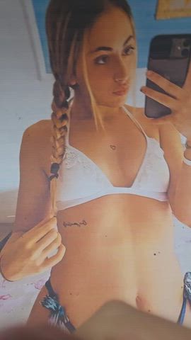 bikini blonde cum cumshot handjob italian male masturbation skinny tribute gif