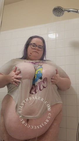bbw big tits boobs ssbbw solo gif