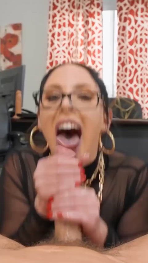 angela white blowjob pov gif