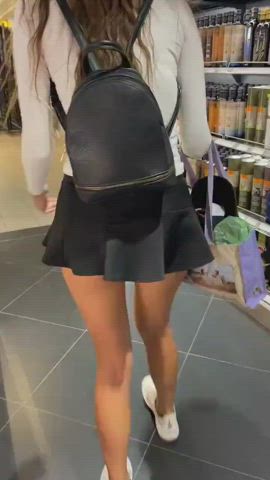 Ass Panties Public Skirt Upskirt gif