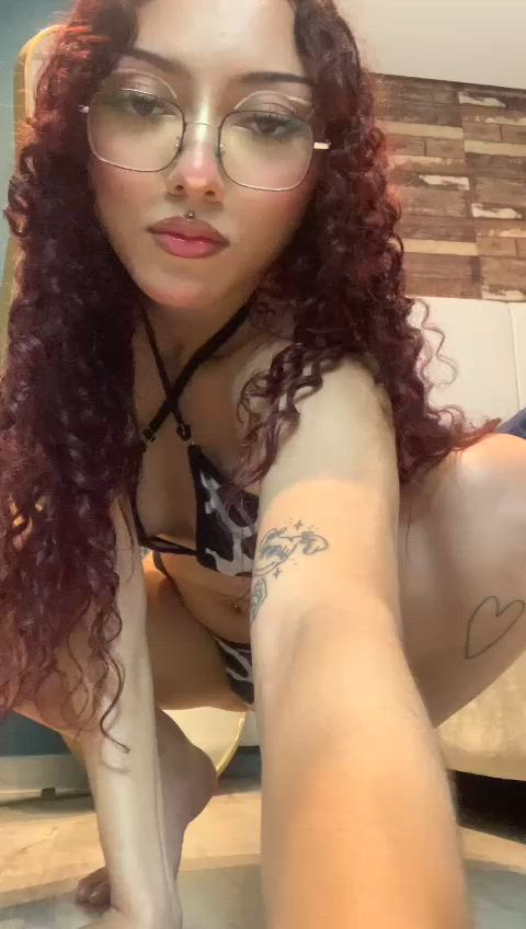 cute latina lingerie petite redhead skinny gif