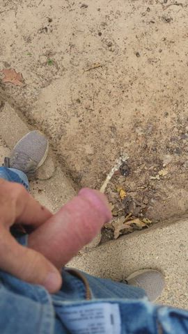 cock outdoor piss gif