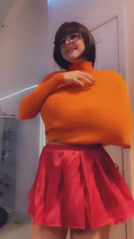 babe big tits cosplay jerk off tits gif