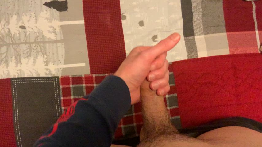 cock erection hard jerk off male male masturbation masturbating nsfw pov solo gif