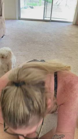 amateur ass blowjob cum cum in mouth cumshot facial glasses lingerie gif