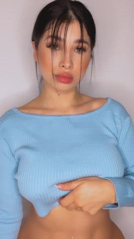This Latina wants you to suck her tits