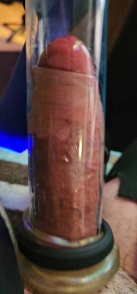 Uncut cock getting milked