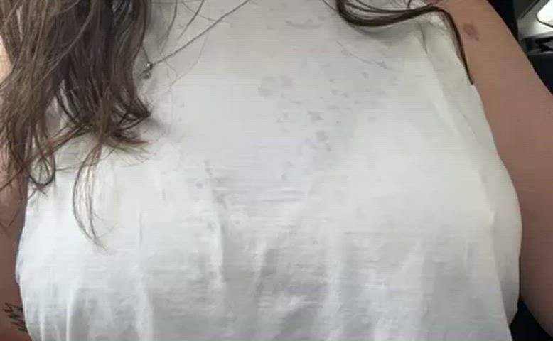 boobs bra car flashing public tits gif