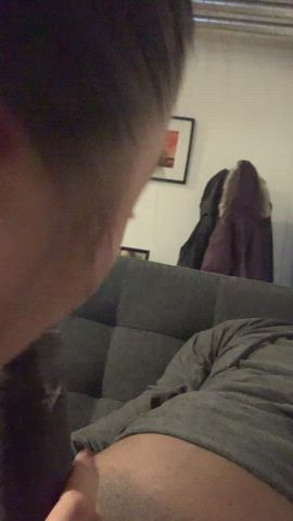 Kneel while your princess worships my Fat Cock.