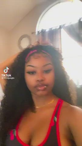 babe big tits ebony tease tiktok tits gif