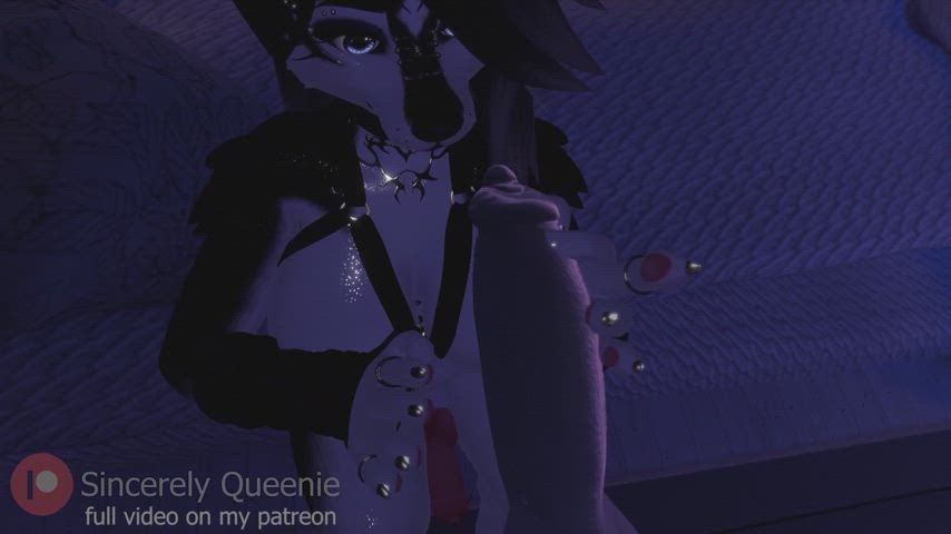 Furry Futa giving you a handjob POV