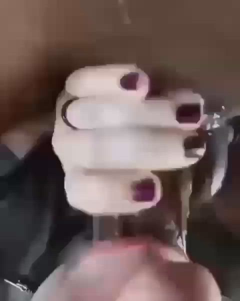 bbc big dick blowjob deepthroat female pov interracial pov sloppy snowbunnies gif