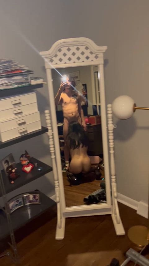 Teaching her how to beg