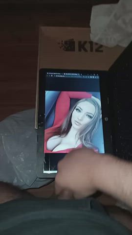 big tits cum cumshot facial tribute white girl gif