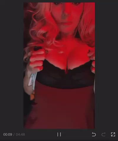 blonde boobs strip gif