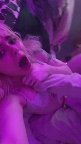 bdsm blonde choking hardcore pigtails russian gif