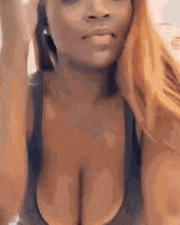 Bouncing Ebony Huge Tits gif