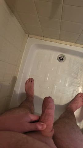 cock pee shower gif