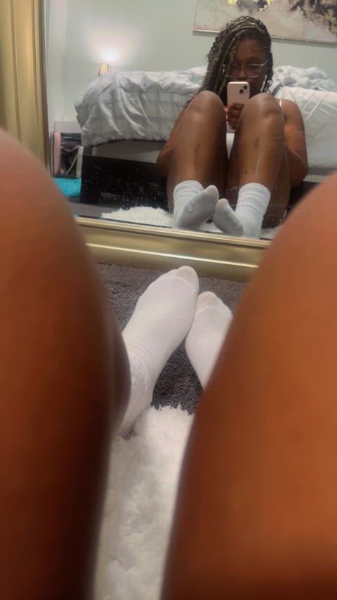 cute feet fetish girlfiriend luxurygirl onlyfans sexy socks women-of-color gif